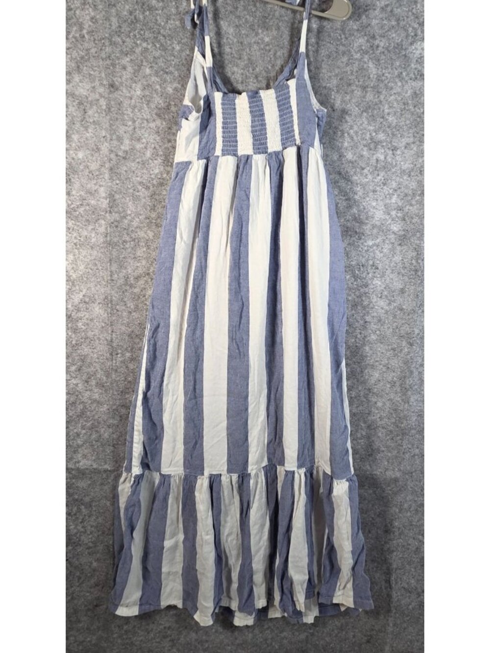 Tommy Bahama Blue White Stripe Maxi Dress Size Large Coastal Resort Nautical Boh - Picture 6 of 10